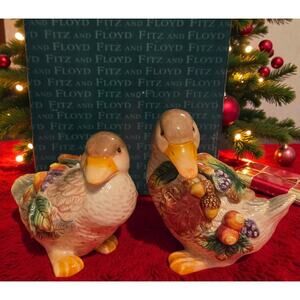 Fitz and Floyd Autumn Splendor Collection Salt and Pepper Shaker Set IOB